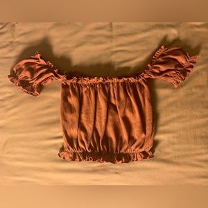 Forever 21 Cropped Burnt Orange Tube Top Medium